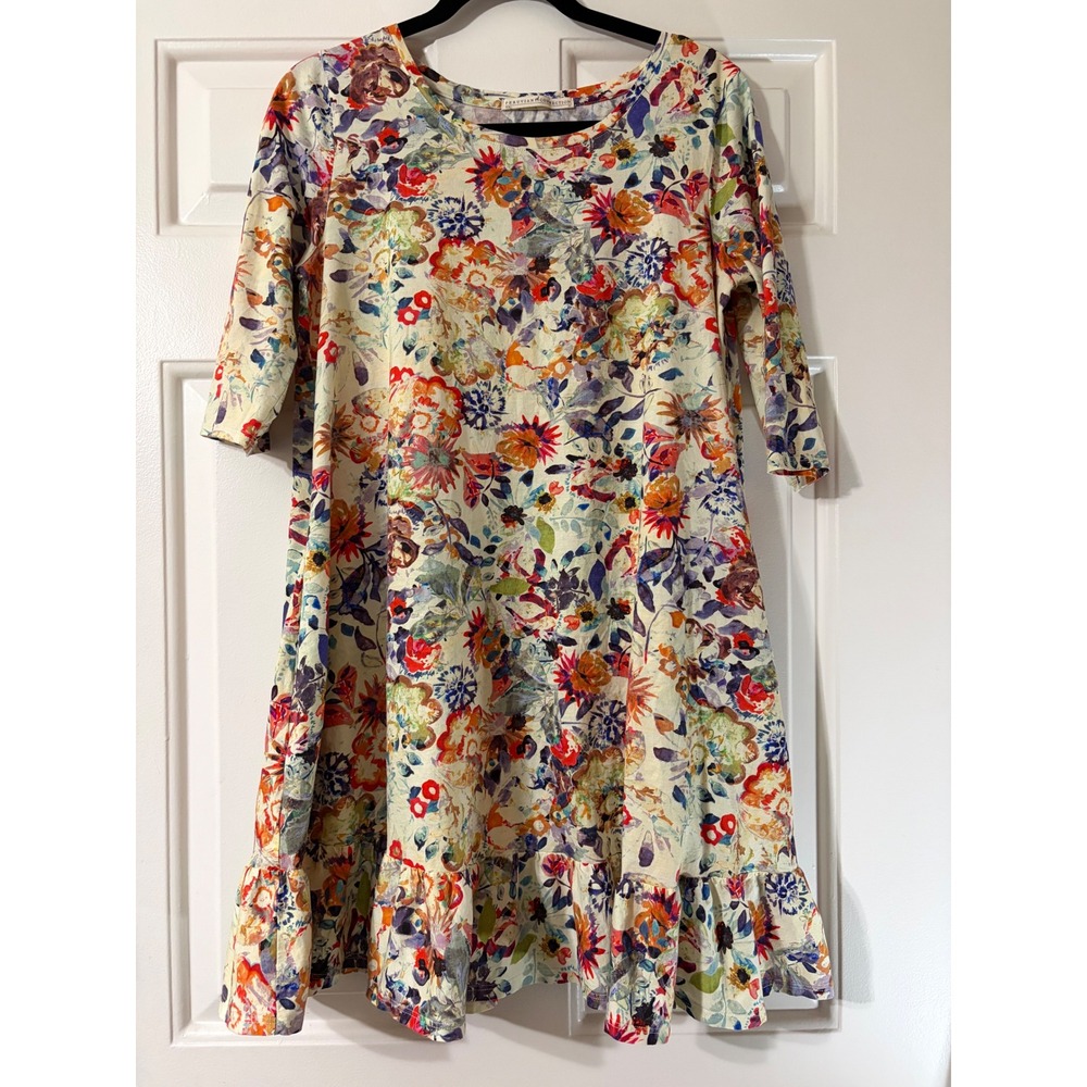 Peruvian Connection || Tunic Dress || M || Multicolor Floral ||